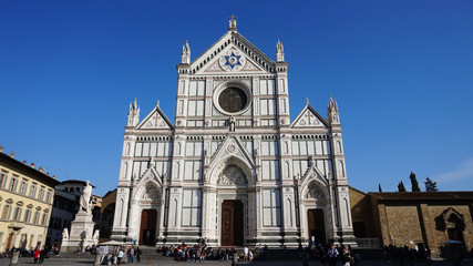 Fototapeta na wymiar Basilica Santa Croce church in Florence