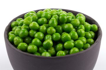 Bowl of green wet pea