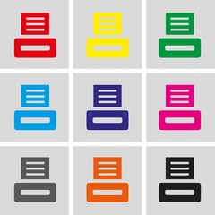 print icon stock vector illustration flat design