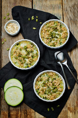 cheese pepita oats zucchini casserole