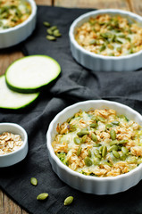 cheese pepita oats zucchini casserole
