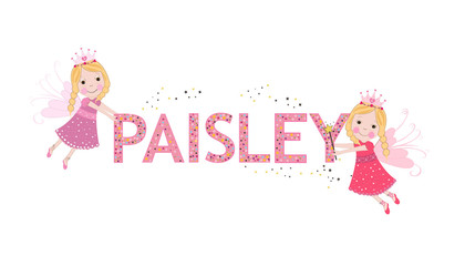 Paisley female name with cute fairy tale
