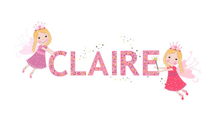 Claire female name with cute fairy tale