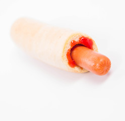 Hot dog on a white background