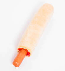 Hot dog on a white background