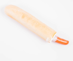 Hot dog on a white background