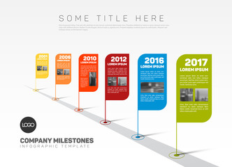 Infographic Company Milestones Timeline Template