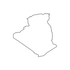 Algeria map silhouette