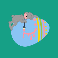 Easter rabbit and egg