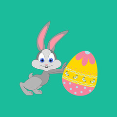 Easter rabbit and egg