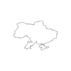 Ukraine map silhouette