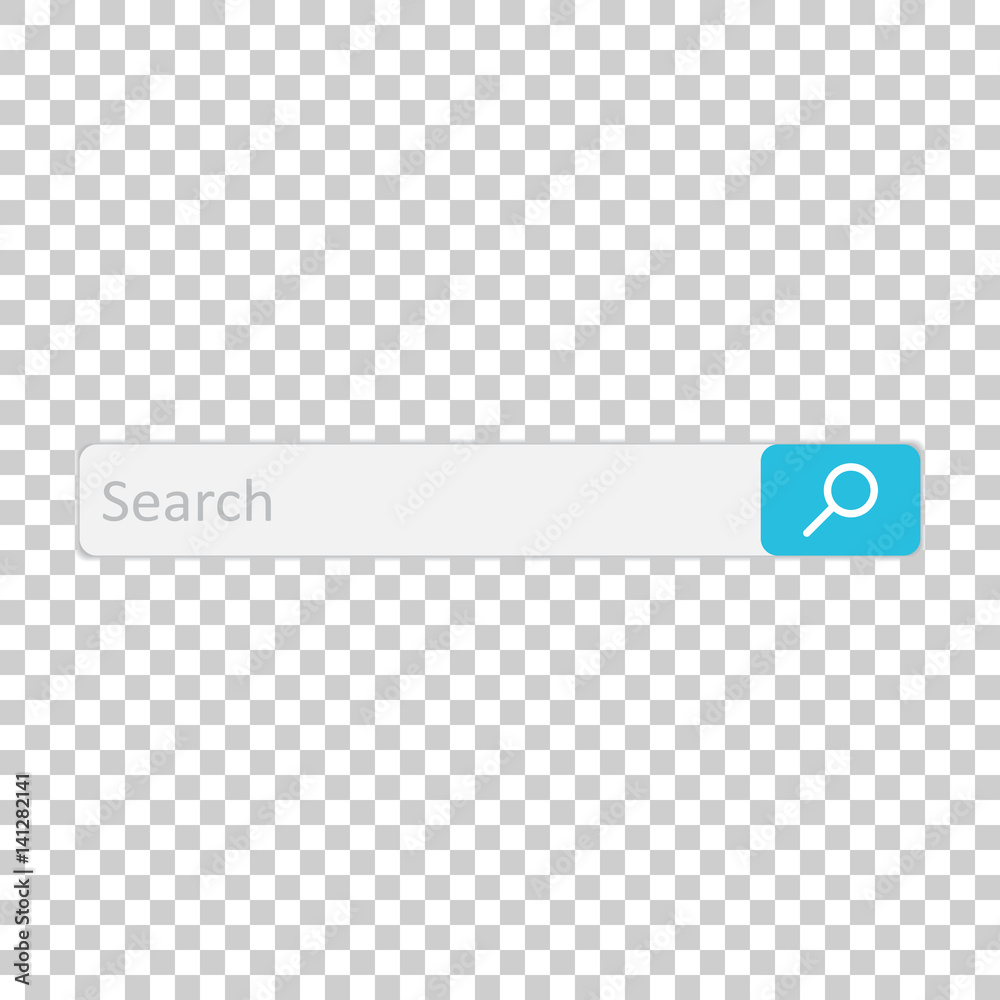 Poster search bar field. vector interface element with search button. flat vector illustration on isolated 
