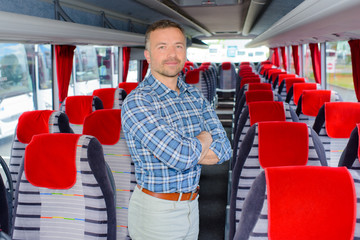 Man stood in coach