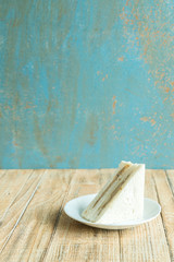 sandwiches on the wood background