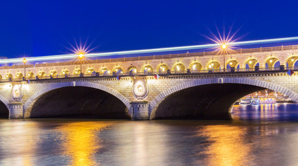 The Bercy bridge at night, paris, france