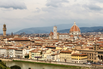 Fototapeta na wymiar Florence is famous for its spectacular views, has a rich historical and cultural heritage