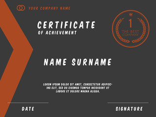 Vector Certificate Template Design with Certificate Award.