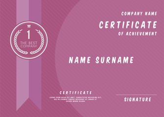 Vector Certificate Template Design with Certificate Award.