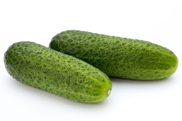 The first spring ecologically cucumbers.