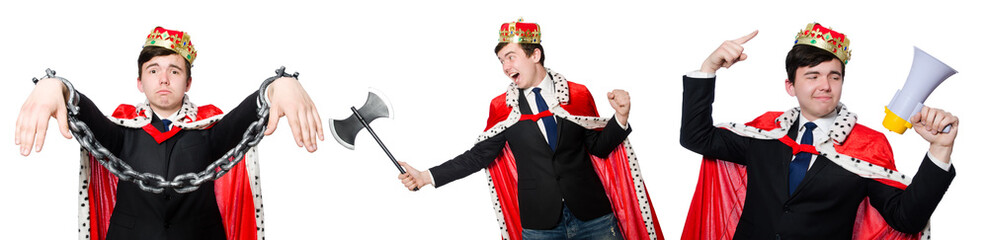 Concept of king businessman with crown