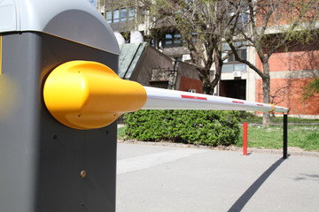 barrier in a car parking spots
