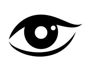 Woman eye vector icon - obrazy, fototapety, plakaty
