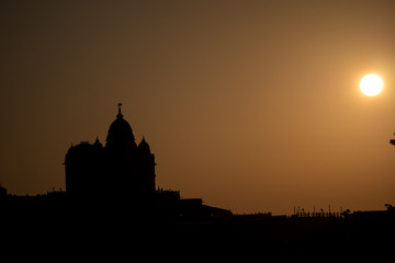 Sunrise above the sea Kanyakumari Comorin cape