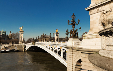 The Bridge of Alexandre III bridge, Paris. France.
