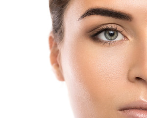 Half of female face