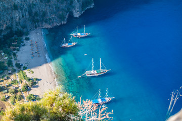 butterfly valley high angle view form a distance. kelebekler vadisi