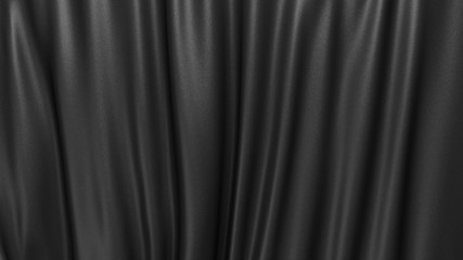 Background with black silk. Graphic illustration. 3D rendering.