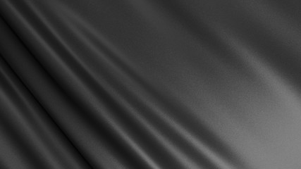 Background with black silk. Graphic illustration. 3D rendering.