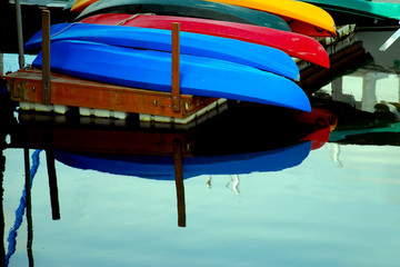 Fototapeta na wymiar Kayaks
