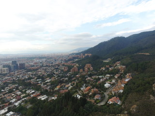 Fototapeta na wymiar Bogotá, Usaquen, Santa Ana desde él aires 