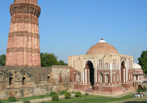 The Qutb Minar monument in New Delhi, India