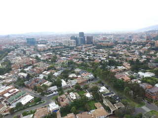 Naklejka premium Bogota, Usaquen, Santa Ana arquitectura desde el aire