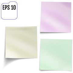 Vector Illustration of a colored set of sticky notes