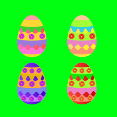 Background happy easter day with eggs. Illustration.