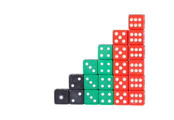 Obraz premium concept luck - bone in the form of a pyramid