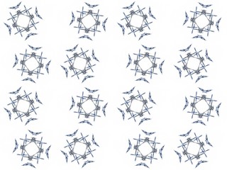 Texture with 3D rendering abstract fractal blue pattern