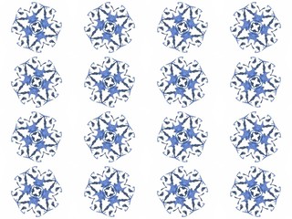 Texture with 3D rendering abstract fractal blue pattern