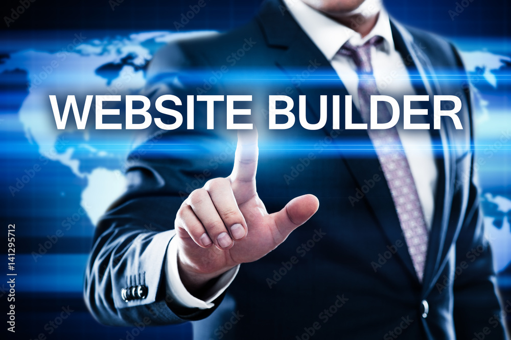 Wall mural website builder web design development business technology internet concept