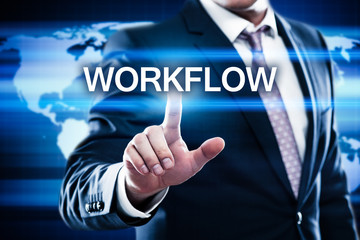 Fototapeta na wymiar Workflow Business Process Management Strategy Work Business Technology Concept