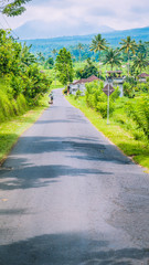 Obraz premium Rural road in Sediment District, Bali Island, Indonesia