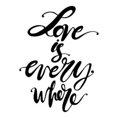 Modern hand drawn calligraphy. Typography poster design. Lettering for print and posters.