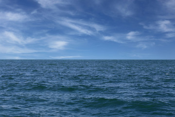 Fototapeta premium Sea wave and blue sky background.