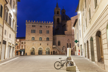 Architecture of Foligno at dawn