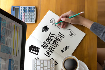 Business development   businessman and businesswoman Marketing Business To Business