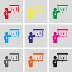 Man icon stock vector illustration flat design