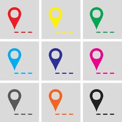 label for map icon stock vector illustration flat design